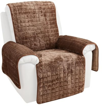 Sesselschoner für Relaxsessel Fernsehsessel, Sesselschoner mit Armlehne, Sesselüberwurf Sesselüberwürfe, Fernsehsessel Bezug, Schonbezug Sessel, Sesselschoner Rutschfest, Sesselauflage ( Color : Coffe