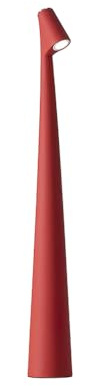 Luxus - Tischlampe Touch Deluxe - Madelief - Rot - H35 x Ø5 - Terrassenlampe - Schreibtischlampe - LED - Wiederaufladbar - Dimmbar - Kabellos - Tischlampe für innen und außen