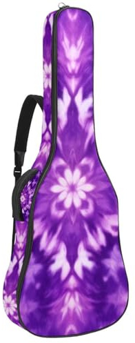 Akustikgitarre Tasche, Groß Schöne Gitarrentasche für 40/41/42 Zoll, Wasserdichte Gitarre Gigbag mit Schutzschicht, Grün Tie Dye, Mehrfarbig Nr. 08, 42.9x16.9x4.7 in, Gitarrentasche