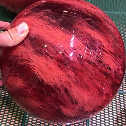 BIRXPMOS Kristalle und Heilsteine, rote Kristallkugel, natürlicher Edelstein, roter Quarz, Geschnitzte magische Kugel, Feng Shui, Heimdekoration, Geschenk(6cm)