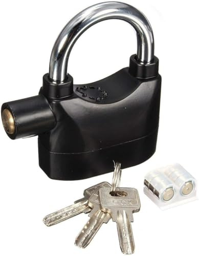 DEZYN - Motion Sensor Alarm Padlock SHED Bike Lock Motorbike Anti Theft Alarm Lock Motion Sensor Security Waterproof Bike Garage ALARMED Heavy Duty Wireless Siren Lock