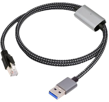chenyang Cavo USB a Ethernet, USB 3.0 a CAT8 RJ45 1000Mbps Gigabit LAN Cavo di rete in nylon intrecciato 1,2M con chipset AX88179