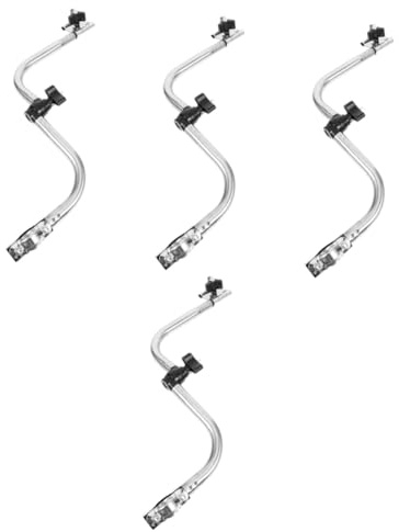 HANABASS 4pcs Foldable Bicycle Umbrella Clamp Holder Bike Umbrella Mount Stand for Outdoor Riding Easy to Install Bracket for Bike