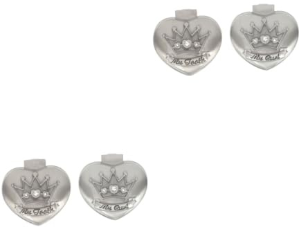 Toyvian 4stücke Zahnaufbewahrungsbox Für Junge Mädchen Aus Legierung Süße Krone Design Zur Erinnerung An Ersten Zahn Für Jungen Und Mädchen Teiliges