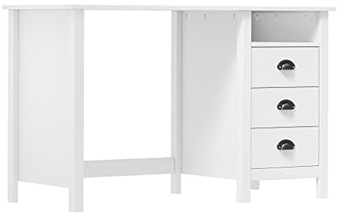 Schreibtisch klappbar,klappschreibtisch,sekretär Schrank,Schreibtisch Hill mit 3 Schubladen 120x50x74 cm Kiefernholzschreibtisch,computertisch,Desk,