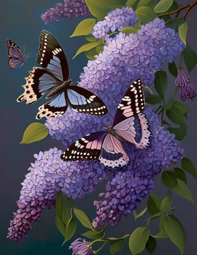 Lilac and Purple Butterfly 1000 Piece Jigsaw Puzzle Unique Birthday Gift Educational Gift Home Decor Wooden Jigsaw Puzzle Entertainment Toy Puzzles Props