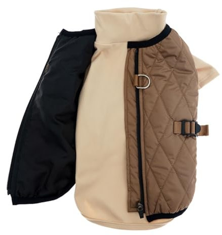 GIWFBQTR Warme Hundebekleidung für Den Winter, für Kleine Hunde, Haustierkleidung, Welpen-Outfit, Winddichte Hundejacke, Chihuahua, Französische Bulldogge, Mantelweste, S