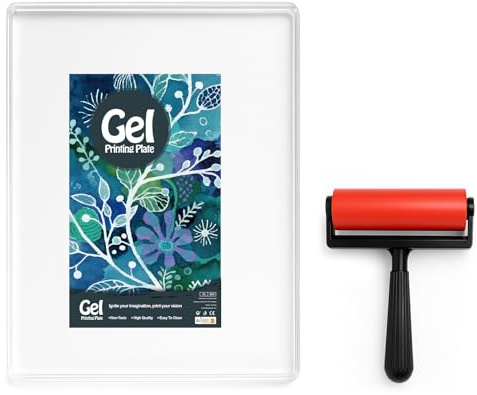 INNOVAYOU 20,3 x 25,4 cm, piastre in gel impermeabili e lavabili per stampa con gomma pressata, adatte per realizzare biglietti, arti e mestieri, scrapbooking, diari, decorazioni per la casa