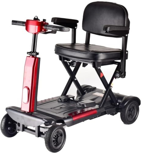 Lightweight Electric Automatically Folding Mobility Scooter with Removeable Battery