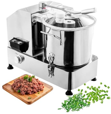 Tritatutto multifunzionale per alimenti, verdure e carne, attrezzatura da cucina da 6/9/12/15 l con finestra trasparente visibile per ristoranti, lavorazione alimentare, mense,15L