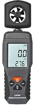 AYJYZHIAG LD363 Handheld Mini Digital Anemometer Wind Speed Measurement Temperature Tester LCD Display Air Flow Speed Wind Level