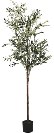 Dollate Artificial Olive Tree 6FT, Tall Faux Plants Indoor for Home Living Room Office Decor, Potted Fake Tree with Olive Fruits & Silk Leaves