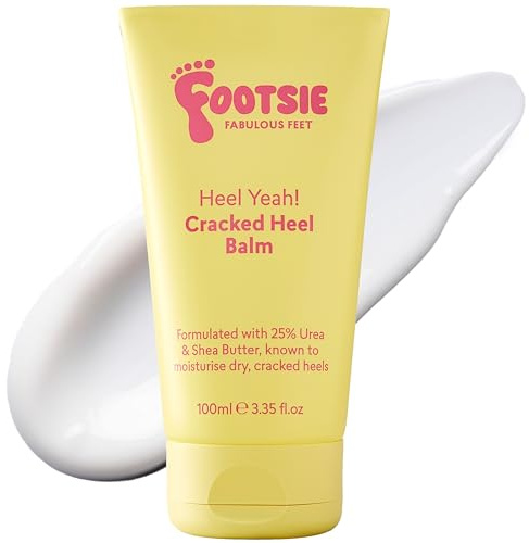 Footsie Heel Yeah! Cracked Heel Balm - Foot Cream for Cracked Heels and Dry Skin - Softening Hydration - Cracked Heel Repair - Nourishing Foot Balm Night Treatment - 100ml