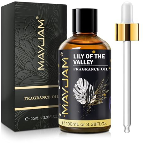MAYJAM Lily of the Valley Fragrance Oil Essential Oil for Diffusers - 100ML | Premium Grade Lily of the Valley Oil for Humidifier, Long Lasting Scented Oils for Soap Candle Making