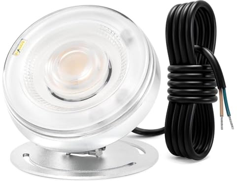 QICBYING Foco Para Piscina - Luz LED Subacuática, Foco Para Piscina Con Fuente De 24V, Focos Colorido Para Estanque, Luces Impermeables Para Estanque De Peces IP68(Rgb,9W)