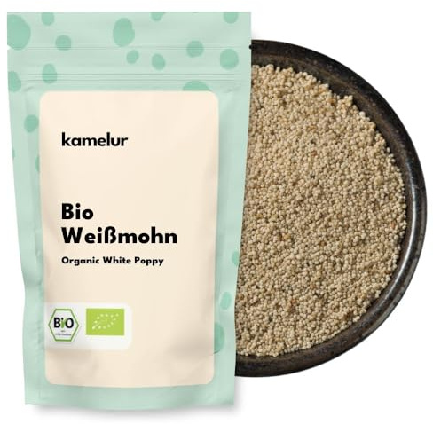 Kamelur BIO Weißmohn (1kg) - Weiße Mohnsamen zum Backen aus kontrolliert biologischem Anbau
