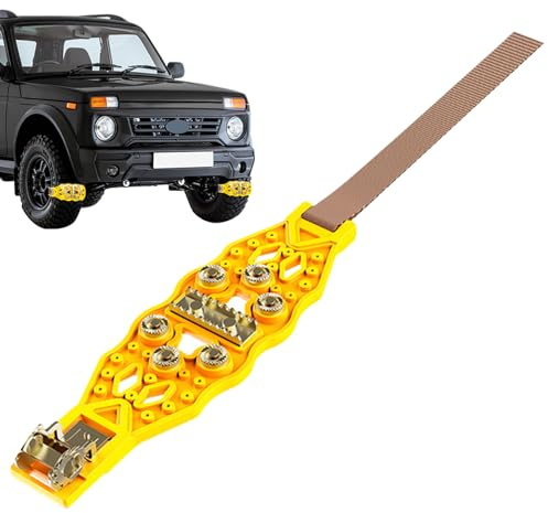 Snow Chains - Heavy Duty Tire Traction for Cars and Trucks | Steel Link Design with Quick Installation, Prevents Slipping on Ice and Snow, Compatible with Most Tire Sizes for Winter Driving