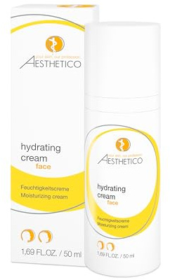 AESTHETICO hydrating cream, 50 ml - Feuchtigkeitsspendende Pflegecreme für trockene, empfindliche Haut. Mit Hyaluronsäure. Anti-Aging, schützt vor Austrocknung, geeignet als Make-up-Grundlage.