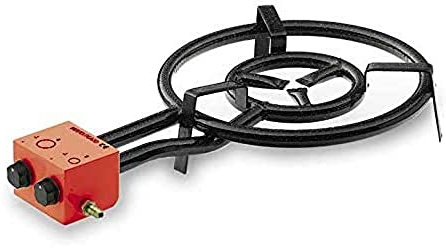 LACOR 63761 - Paellero Gas Butano, 3 Quemadores, Negro, 60 cm - Cocina | Para un uso práctico y profesional en cocina; perfecto para el día a día en hostelería y en casa, cómodo de usar y de guardar
