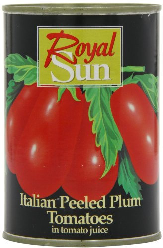 Royal Sun Italian Peeled Plum Tomatoes 400g Fresh Vine-Ripened Plum Tomatoes in Tomato Juice All Natural Freshly Packed Tomatoes Tinned Tomatoes for Cooking (Pack of 24)