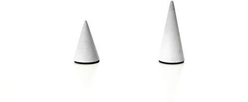 anaan Conic Porta anelli donna Titolare dell'anello Espositore Gioielli Calcestruzzo Cemento Disegno Geometrica Decorazioni tavola (Set di 2 cono, L+S)