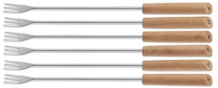 Kela Cuisine 79167 Fourchettes à Fondue en Acier Inoxydable, Aucune Couleur, Taille Unique