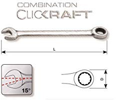 Clickraft - Llave combinada de 13 mm