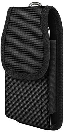 MoKo Gürteltasche Handy mit Gürtelclip für iPhone 15 14/13/12/pro, iPhone SE 2020/Xs Max/XR, Samsung Galaxy S23 S22 S21, Note 10/Note 10 Plus/S10e/S10/S10 Plus, Nylon Gürteltasche