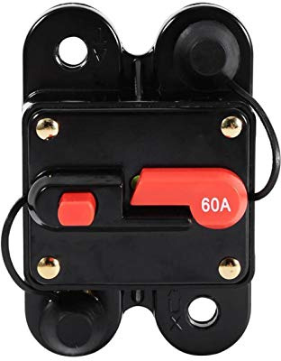 Sicherung zum Zurücksetzen des Leistungsschalters, 12-24 V 50 Ampere -100 Ampere, Sicherung des Sicherungshalters des Leistungsschalters, Sicherungshalter für Auto-Boote(60A)