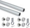 Emuca - Kit tubo per armadio rotondo D. 28, 1150 mm, alluminio, Anodizzato opaco, Lotto di 2