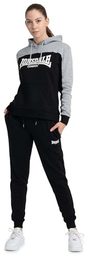 Lonsdale Lurgan träningsoverall för kvinnor, svart/grå, XL