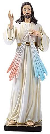 YQLKD Skulpturen Jesus Stehende Statue Polyresin Figurine Skulptur Weihnachten Regal Dekoration Handwerk