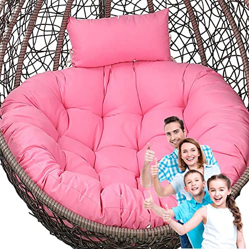 OLAMASA Hängesessel Kissen Schaukel-Ei-Stuhl-Kissen Indoor Outdoor Schaukel-Stuhl-Kissen Weiches Verdicktes Bequemes Hängendes Ei-Hängematten-Stuhl-Sitzkissen-Kissen (pink)