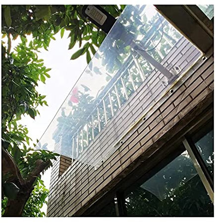Window Awning Door Canopy, Sunshade Shelter Polycarbonate Overhead Door Cover UV Rain Snow Protection Shelter for Pergola Garden Scalable (Color : Clear-B-Facade, Size : 100X40cm)