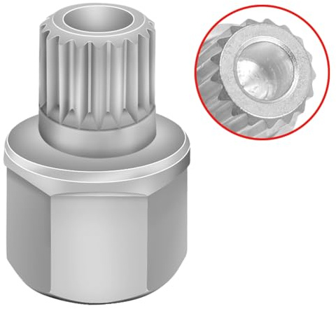 JEUCLEL 33/17PT Wheel Locking Nut Key - BMW Compatible, Anti-Theft Lug Nut Removal Tool