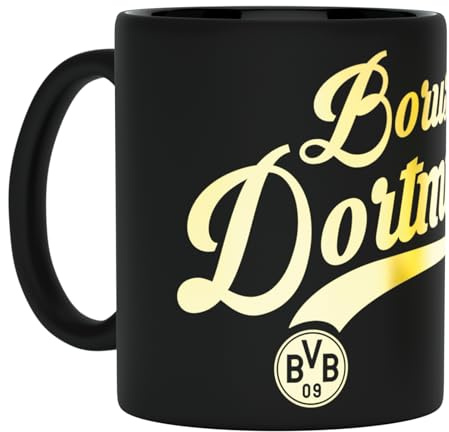Dortmund Borussia BVB Tasse mit Metallic Schriftzug