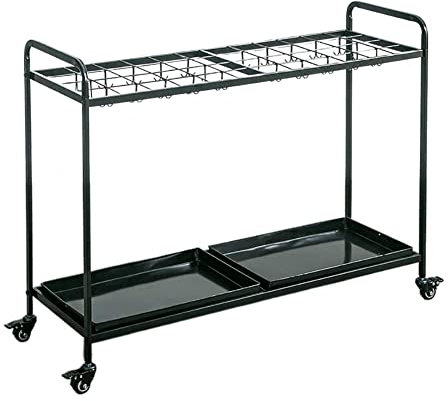 Schirmhalter Regenschirmständer Schirmständer Schirmständer Aus Metall Mit Tropfschale Und 48 Haken 48 Löcher Beweglicher Schirmhalter Für Das Home Office Hotel Regenschirmhalter (Color : Siyah, Siz