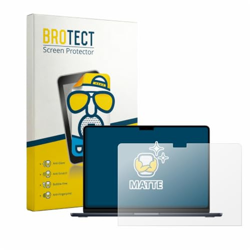 BROTECT Schutzfolie für Apple MacBook Air 13 M3 2024 | Entspiegelnder Displayschutz Made in Germany Matte Displayschutz-Folie Anti-Reflex Anti-Fingerprint Einfache Montage