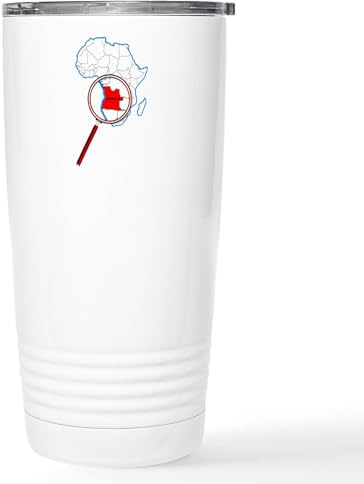 CafePress Angola Under The Magnifying Glass Mugs 20 oz. Insulated Stainless Steel Coffee Tumbler