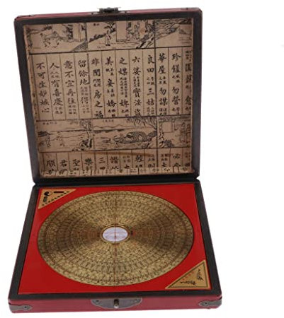 Professioneller 20,3 cm Luo Pan chinesischer Feng Shui Kompass Geomc Werkzeug mit Aufbewahrungsbox