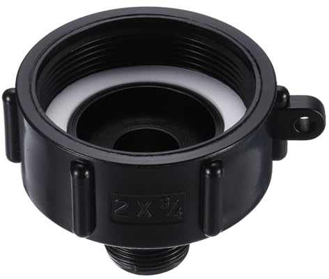 PATIKIL Adaptador IBC Tote 2 Rosca Fina NPS A 3/4 Macho Negro