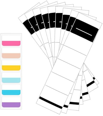 50 Stück Ordnerrücken Selbstklebend Ordner Etiketten Selbstklebend 5.4 * 19cm,für 8 Cm Breit Ordner,mit 60 Klebe Registerkarten