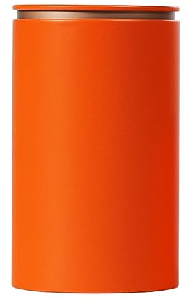 RALIYATX Boîte à thé, boîte à thé en métal pour le stockage du thé, boîte de rangement de café, boîte à thé en métal, support de bonbons - Orange - L