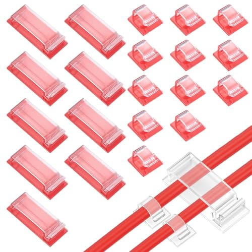 70 Stk Kabelhalter Selbstklebende Kabelhalterung:20 Große Kabelmanagement Kabelorganizer&50 Kleine Kabelführung Kabelbefestigung Selbstklebend Wand,Kabel Clips Klebend Kabelclips,Cable Holder Clips