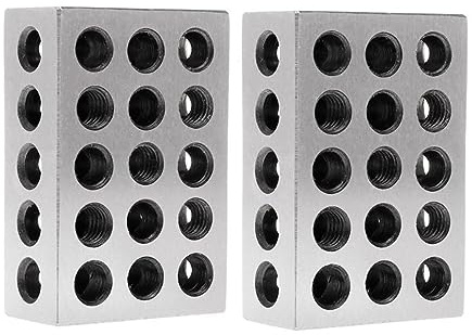 Professionale 1-2-3 Blocchi 23 Fori, 0.0002 Macchinista 123 Jig Fitting for Fresatrice 1 X 2 X 3,Altamente durevole