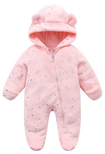 JiAmy Baby fleece overall flickor pojkar vinter sparkbyxor för 0–12 månader