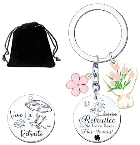 MNBVBV Cadeau Retraite Porte Clef Cadeaux cadeau retraite femme cadeau retraite homme cadeau retraite collègue Cadeau Remerciement Cadeau Homme Femme