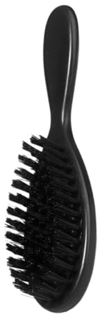 OUNONA Bartbürste für Männer mit Ergonomischem Griff aus Abs und Nylon Schwarz für Bart und Haarstyling im Friseursalon oder Barber Shop Reinigt Effektiv Zerzaustes Haar