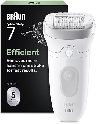 Braun Silk-Épil 7 Epilatore Elettrico Donna, 7-011, Argento