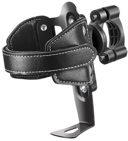 Getränkehalter für E-Bike – Getränkehalter aus Leder, verstellbarer Getränkehalter, abnehmbarer Getränkehalter | stabile Halterung für Motorrad, Roller, Outdoor-Aktivitäten, den täglichen Gebrauch